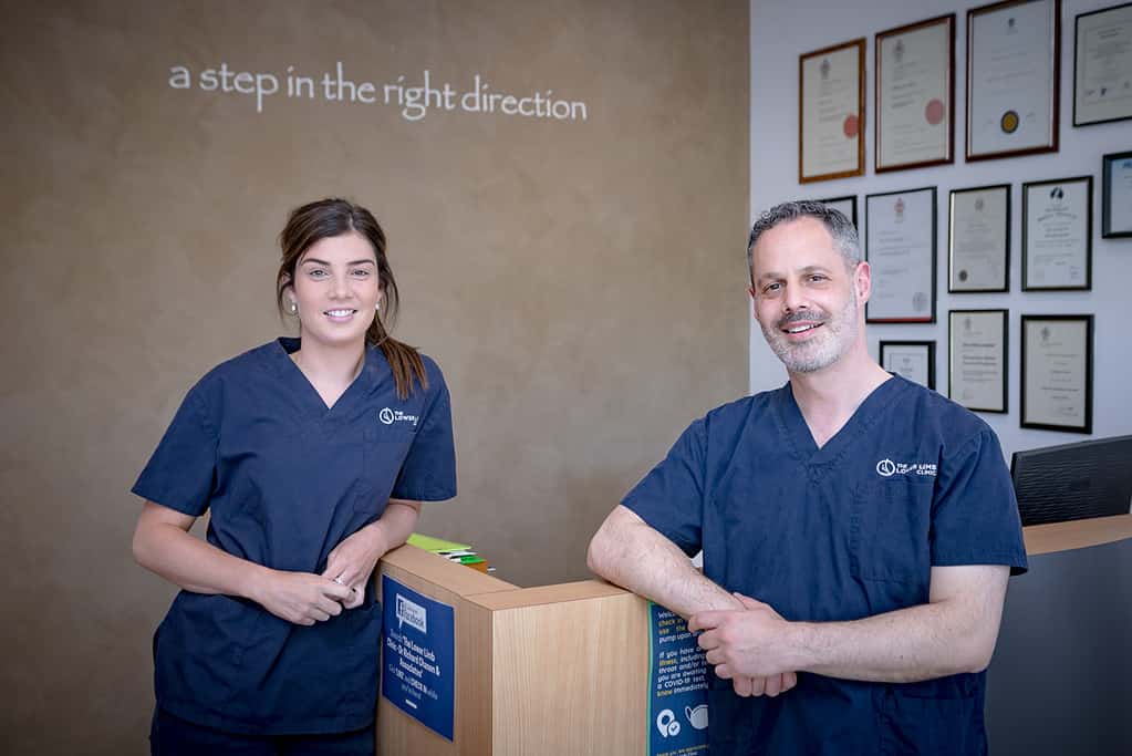 Podiatrist's Dr Richard Chasen and Dr Amy Sherlock of The Lower Limb Clinic