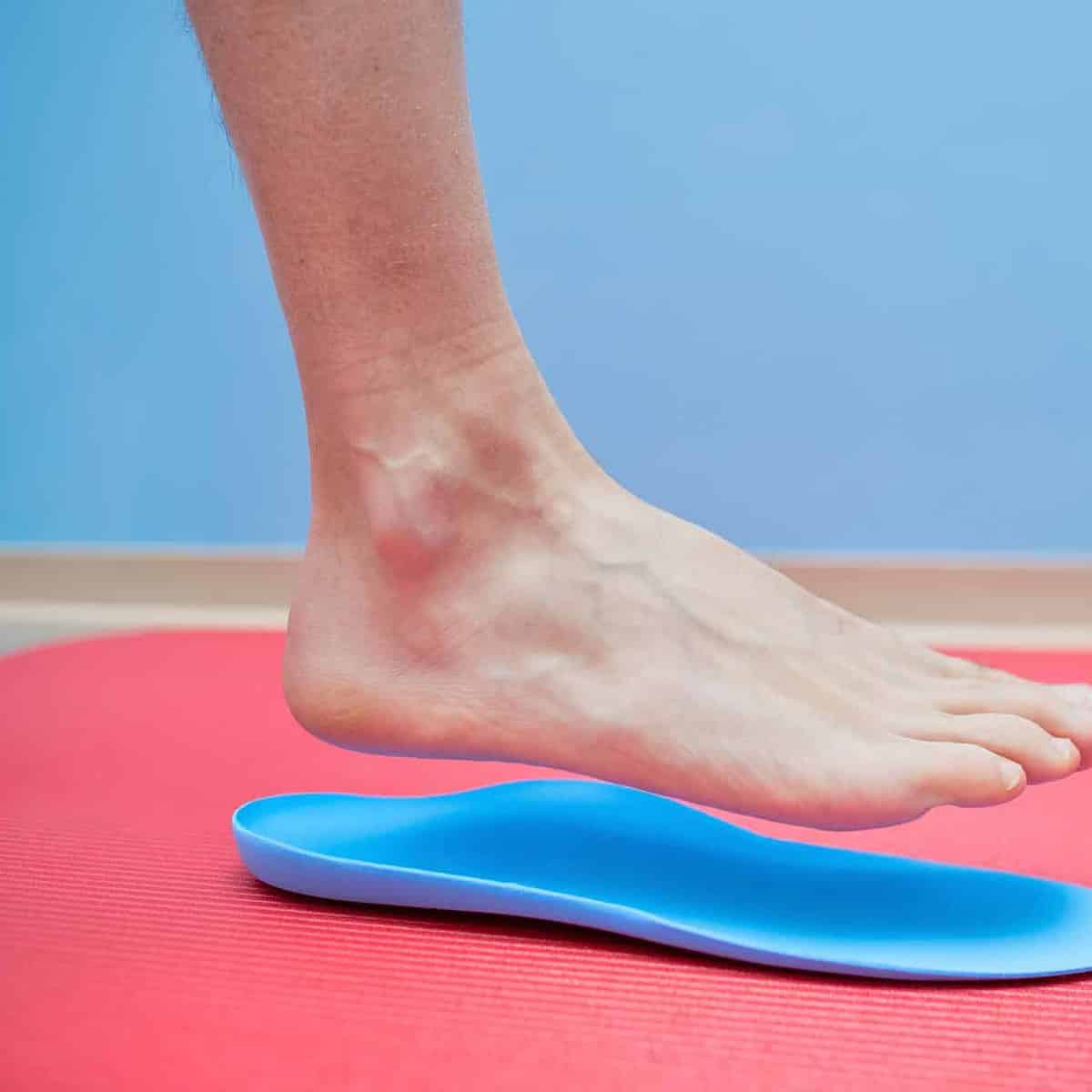foot stepping on custom orthotics in Melbourne